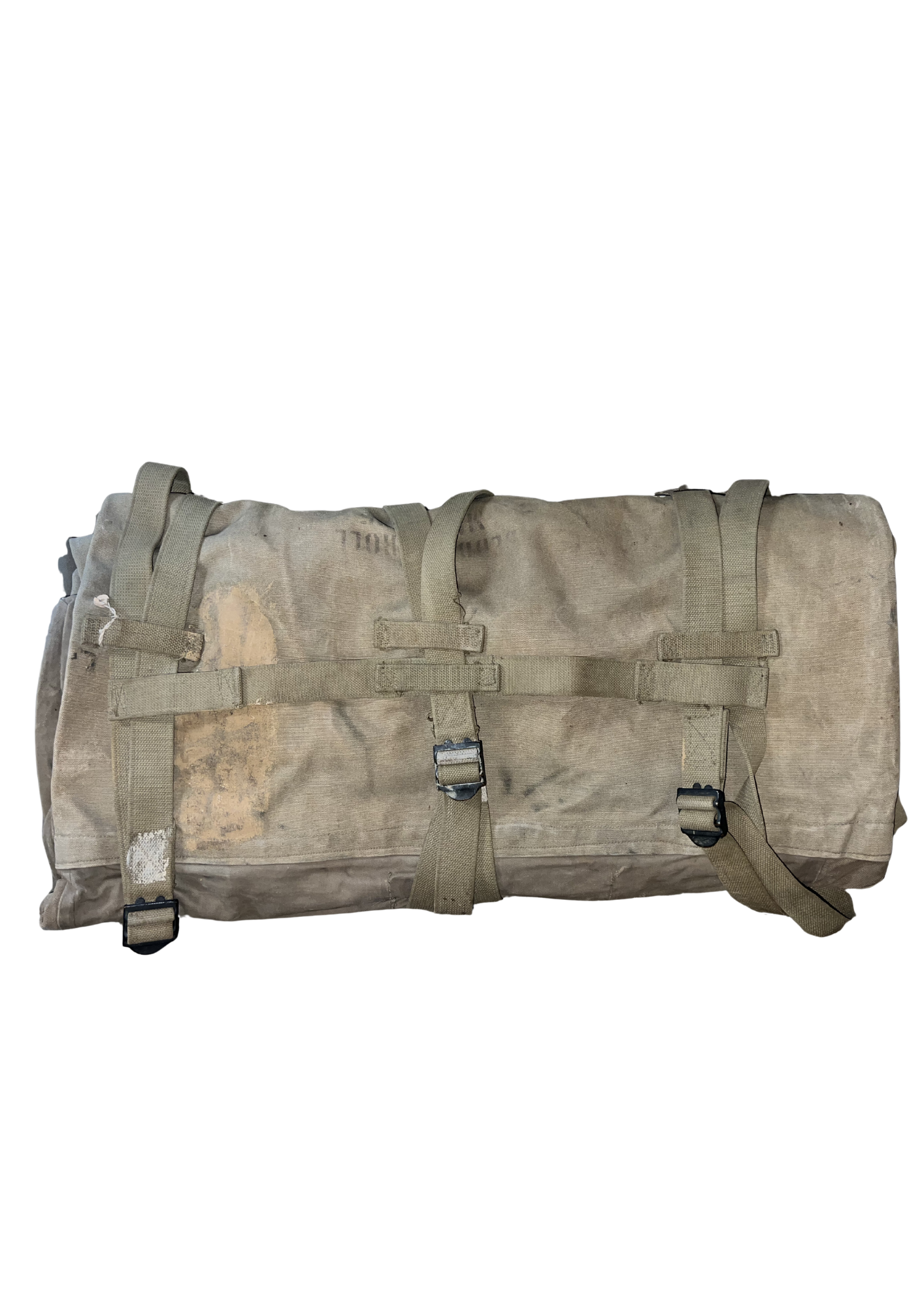 US WW2 Bedding Roll, Mod.1935, khaki, named