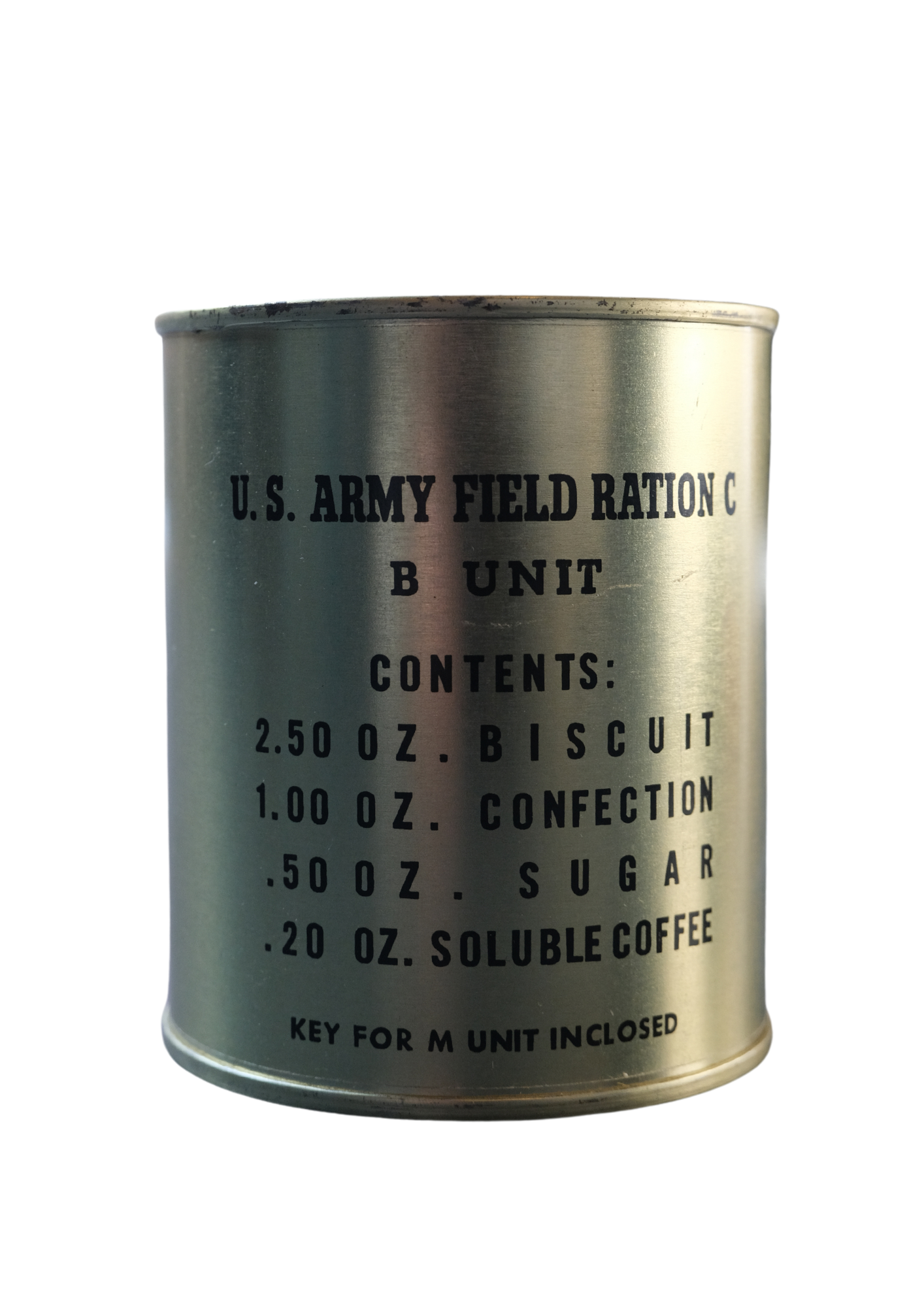 US ARMY Field Ration C :  B Unit Biscuit confection, beverage