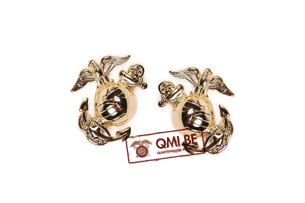 Collar pin, U.S.M.C. (gold) (pair)