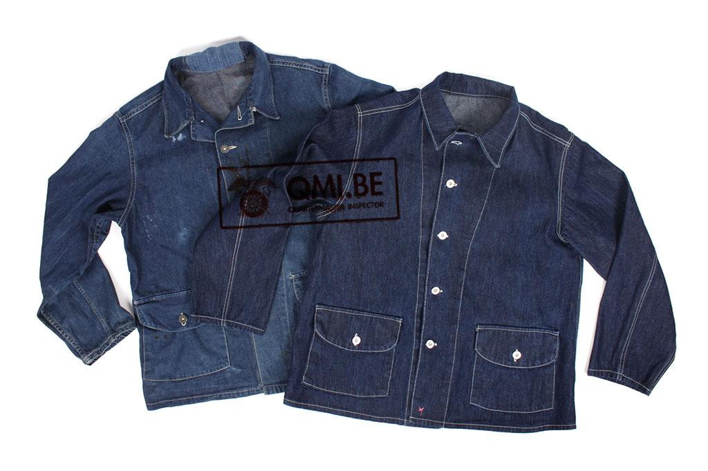 Jacket, Work, Blue-Denim, M1940 - Original vs. reproduction