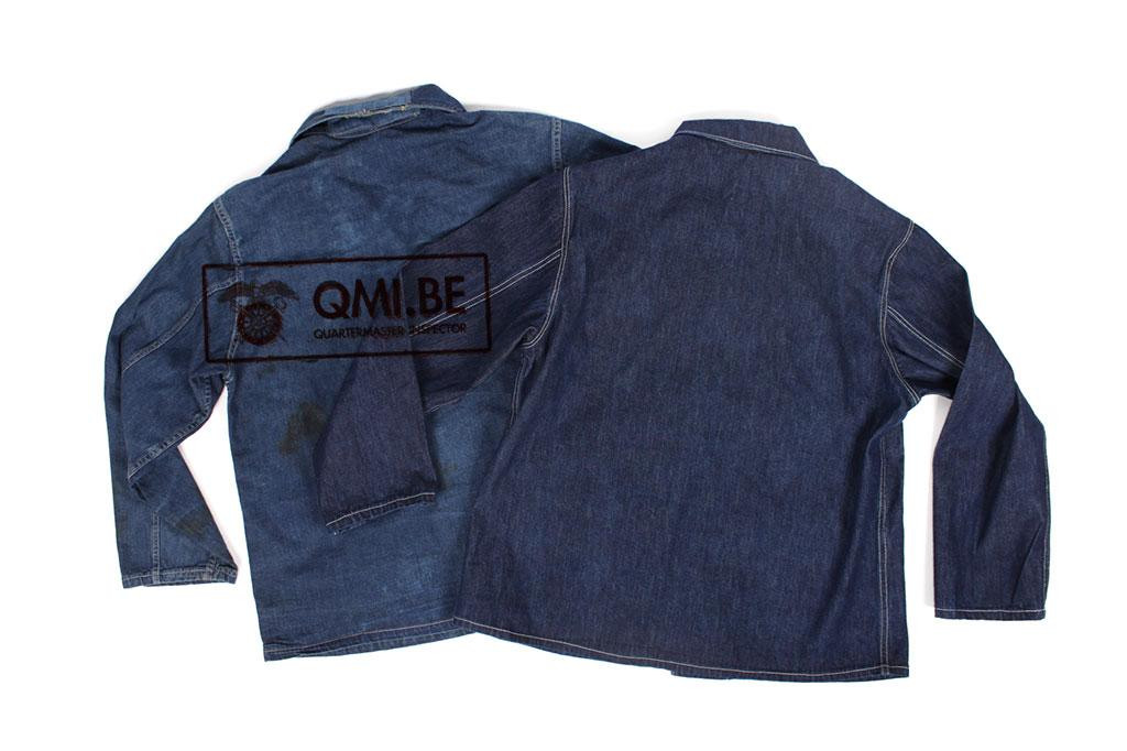 Jacket, Work, Blue-Denim, M1940 - Original vs. reproduction