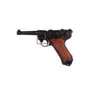 Non-firing replica Luger P08, wood grip