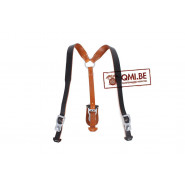 Lightweight Leather Y-straps, (Black)