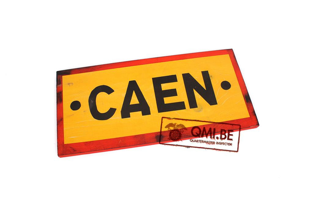 Wooden road sign, Caen