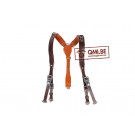 German Leather “Y” straps (Koppeltragegestell), brown