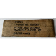 G502/G507 Intake and Exhaust Manifold Gasket Set 