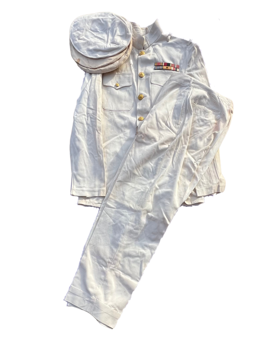 USN WW2 WHITE OFFICER'S UNIFORM SET