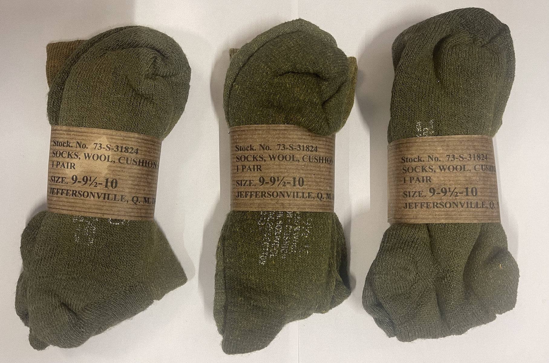 US WW2 OD socks cusion sole