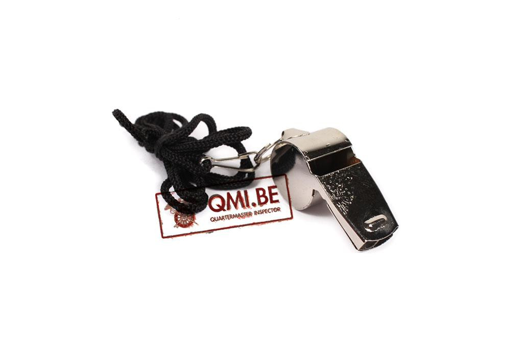 Whistle (chrome) with lanyard