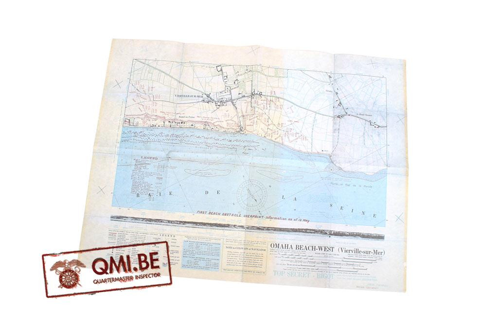 Bigot Map, Omaha Beach-West (Vierville-sur-Mer)