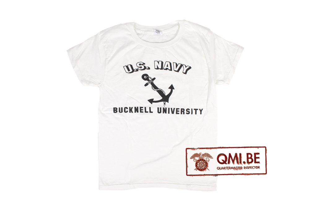 T-shirt, White, U.S. Navy, Bucknell University