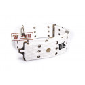 Pistol belt, M-1936, White MP (Brass eyelet)