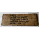 G502/G507 Intake and Exhaust Manifold Gasket Set 
