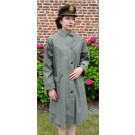 Women's Raincoat, Synthetic Resin Coated, O.D. (Dismounted)