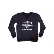 Sweater, Blue, “U.S. NAVY, Clinton, Oklahoma”
