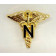 Collar pin, ARMY NURSE CORPS BLACK ENAMEL ‘N’