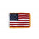 Flag, U.S. 50 stars, embroidered, Gold fringe border