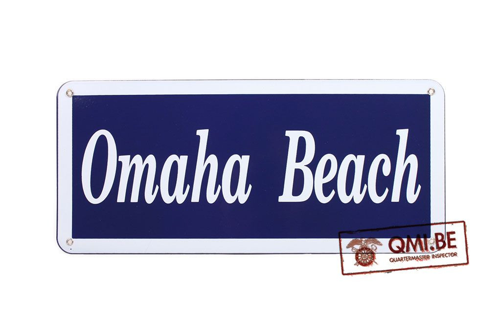 Sign, Omaha Beach, Enameled (45 x 20 cm)