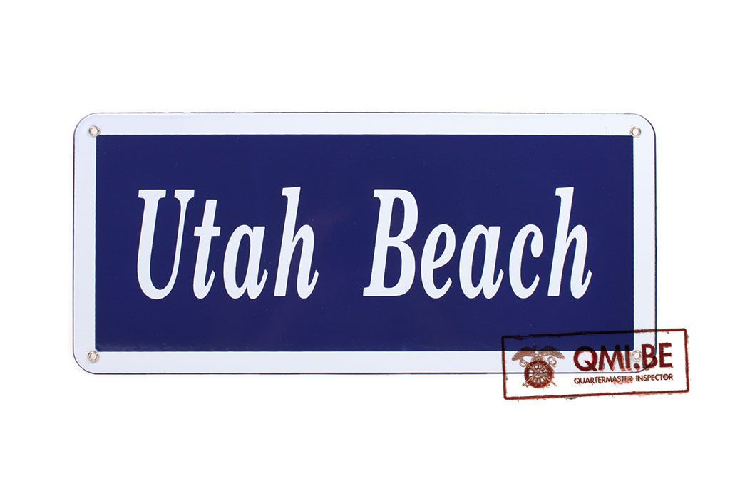 Sign, Utah Beach, Enameled (45 x 20 cm)