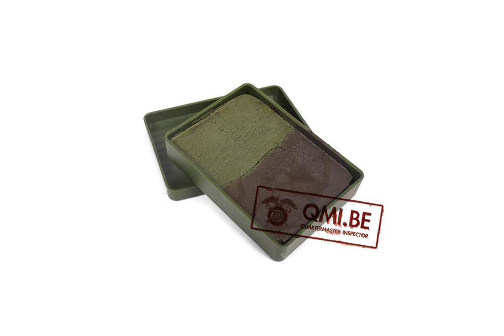 Face paint, 2 colors (Green / Brown) NOS, Dutch army