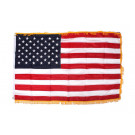 Flag, U.S. 50 stars, embroidered, Gold fringe border