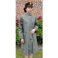 Women's Raincoat, Synthetic Resin Coated, O.D. (Dismounted)