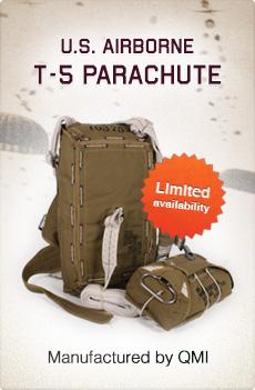 U.S. Airborne T-5 Parachute. Reproduction, manufactured by Quartermaster Inspector. U.S. Airborne T-5 Parachute